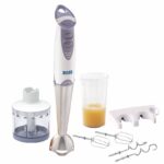 BOSS Quickmix Hand Blender 450 watts Hand Blender, Variable speed control, Chopper & Measuring Jar, Whisk & Dough hooks, 2 Years Warranty*