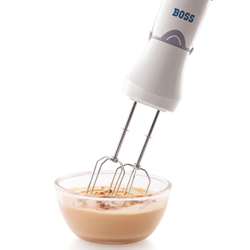 BOSS Quickmix Hand Blender 450 watts Hand Blender, Variable speed control, Chopper & Measuring Jar, Whisk & Dough hooks, 2 Years Warranty*