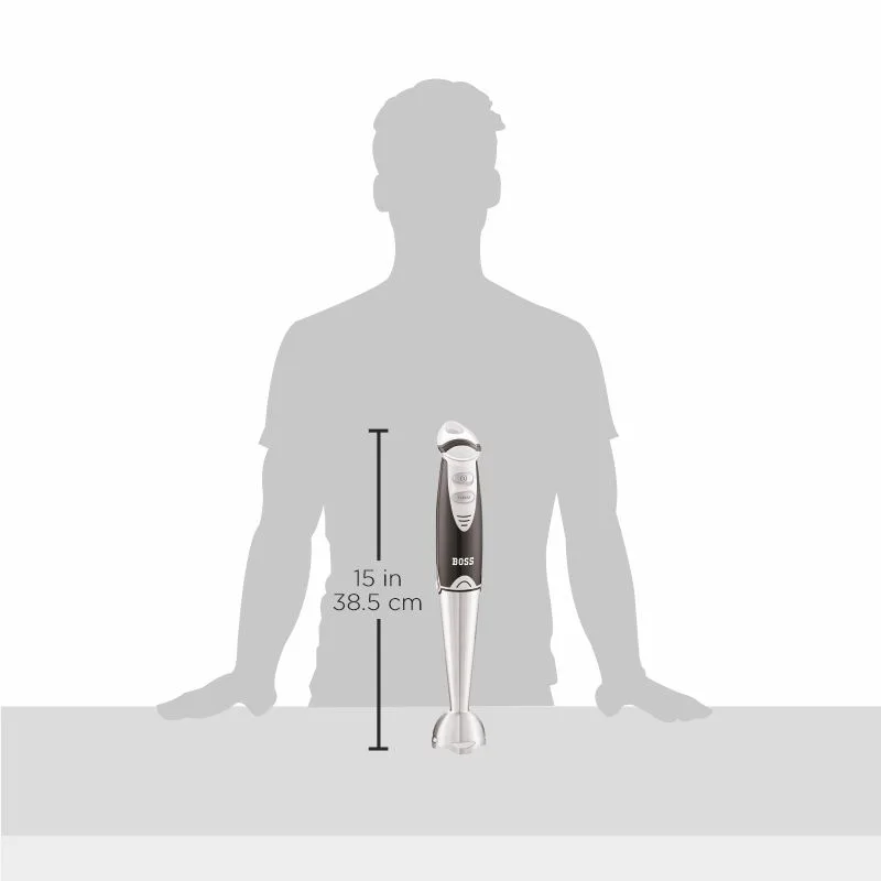 BOSS Quickmix Hand Blender 450 watts Hand Blender, Variable speed control, Chopper & Measuring Jar, Whisk & Dough hooks, 2 Years Warranty*