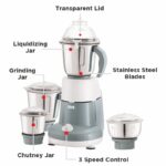 BOSS Excel Pro 750W Mixer Grinder with Powerful Motor, 4 SS Jars, 5 years warranty*