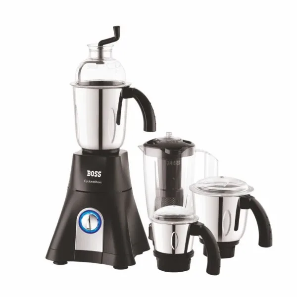 BOSS CycloneMaxx 900W Mixer Grinder with Powerful Motor, 4 Jars, 5 years warranty*