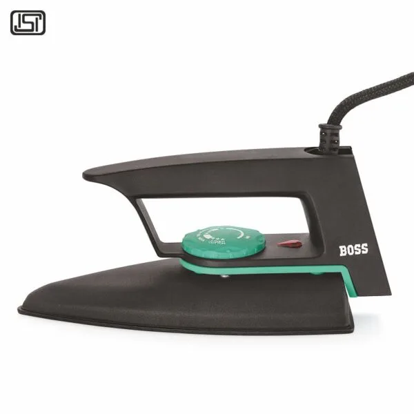 BOSS Eazy 750 watts Dry Iron, Non Stick Soleplate coating, double ISI safety, Black