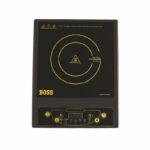 BOSS Chefmax 1600 Watts Induction Cooktop, Menu Option, Soft Touch Button, temperature adjustment, Black