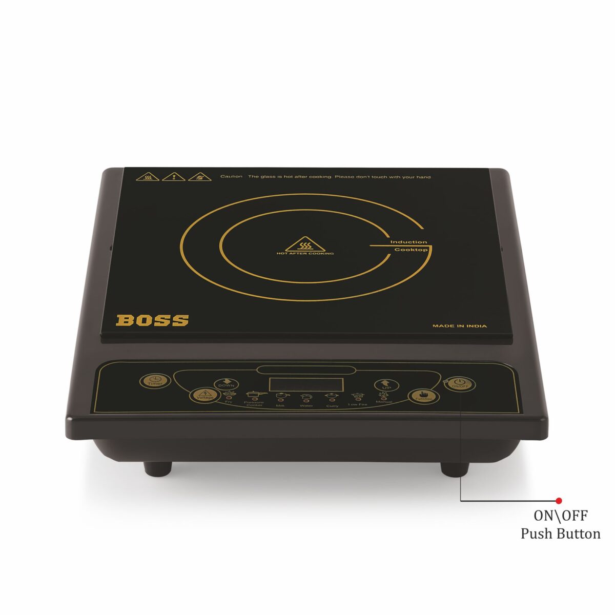 BOSS Chefmax 1600 Watts Induction Cooktop With Preset Menu Options