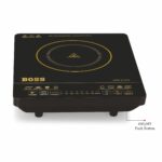 BOSS Chefmax 2000 Watts Induction Cooktop, Menu Option, Soft Touch Button, Temperature adjustment, Black