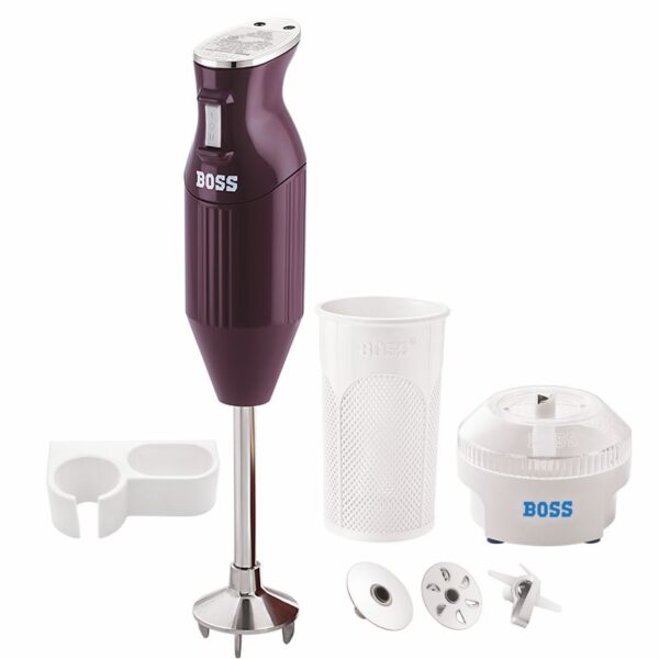 BOSS Big Boss Hand Blender 275 watts, 2 speed control, chutney & soup Jar, 5 Years Warranty*