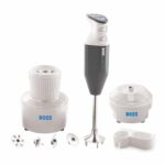 BOSS Genius 275 watts Hand Blender, 2 speed control, chutney & chopper Jar, 5 Years Warranty*
