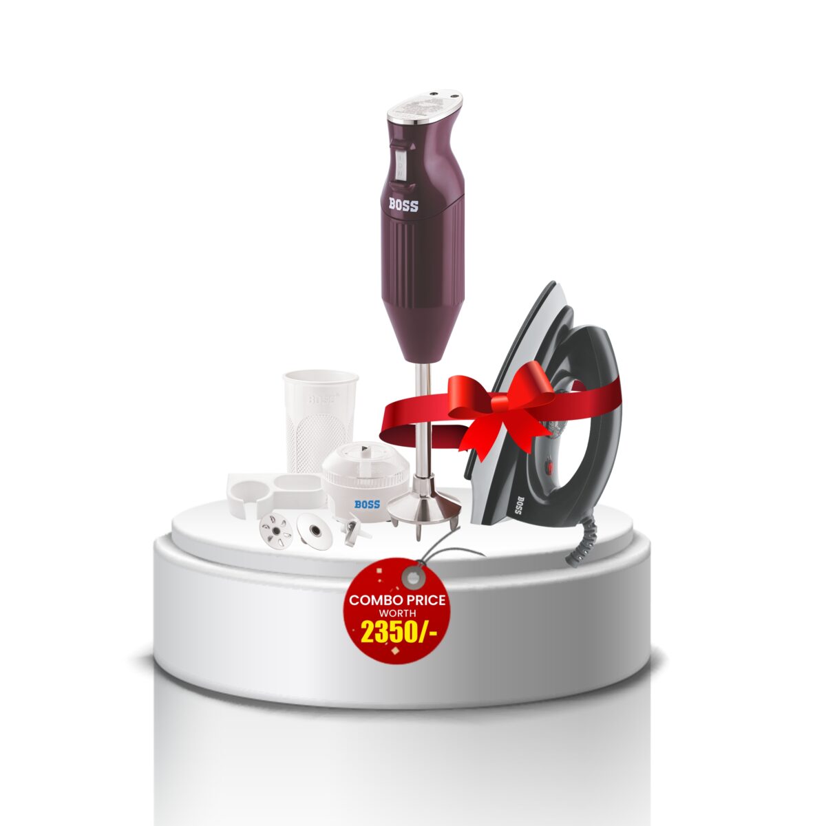 BOSS Big Boss Hand Blender 275W + Amaze Iron – Festive Combo