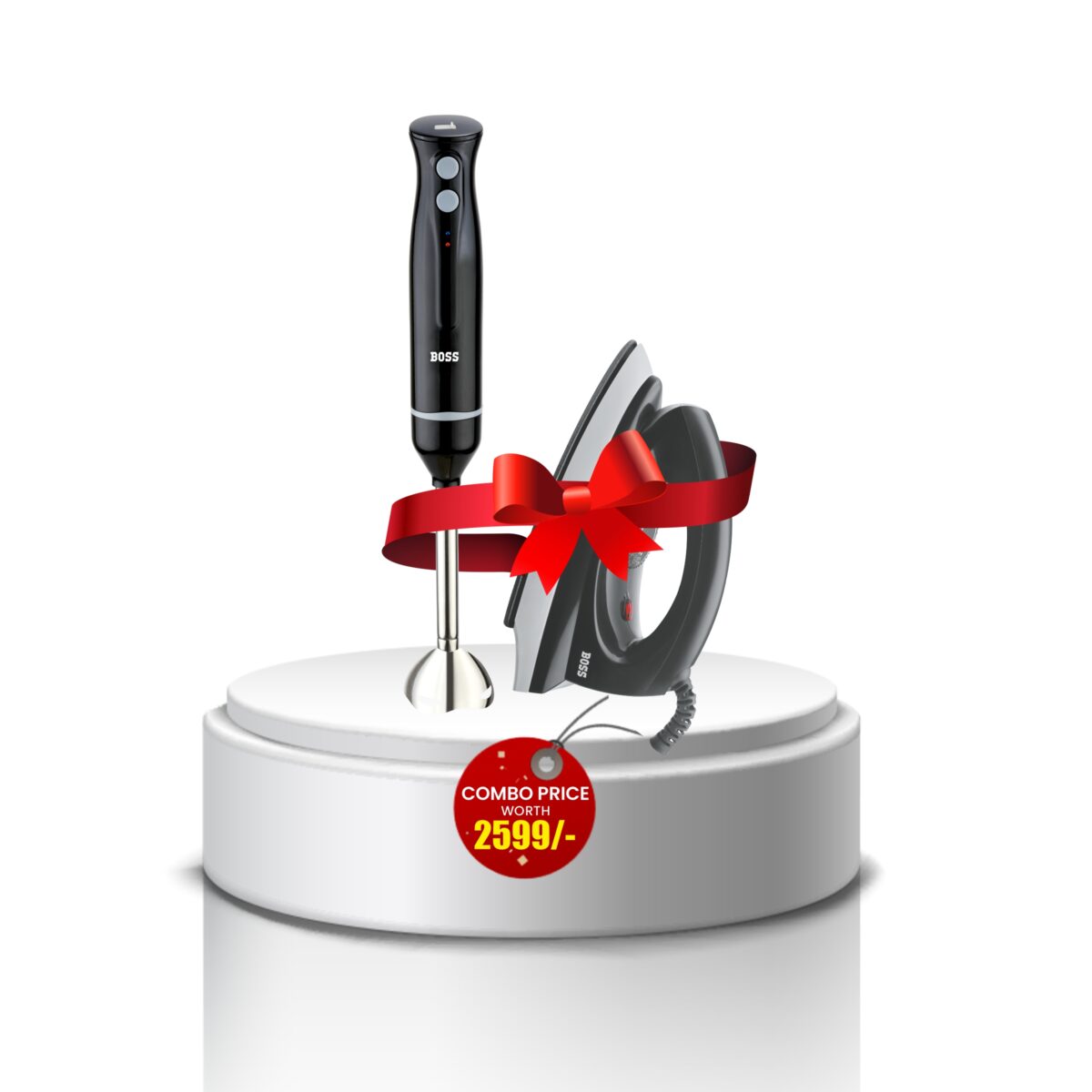 BOSS Zest Cordless Hand Blender + Amaze Iron – Festive Combo